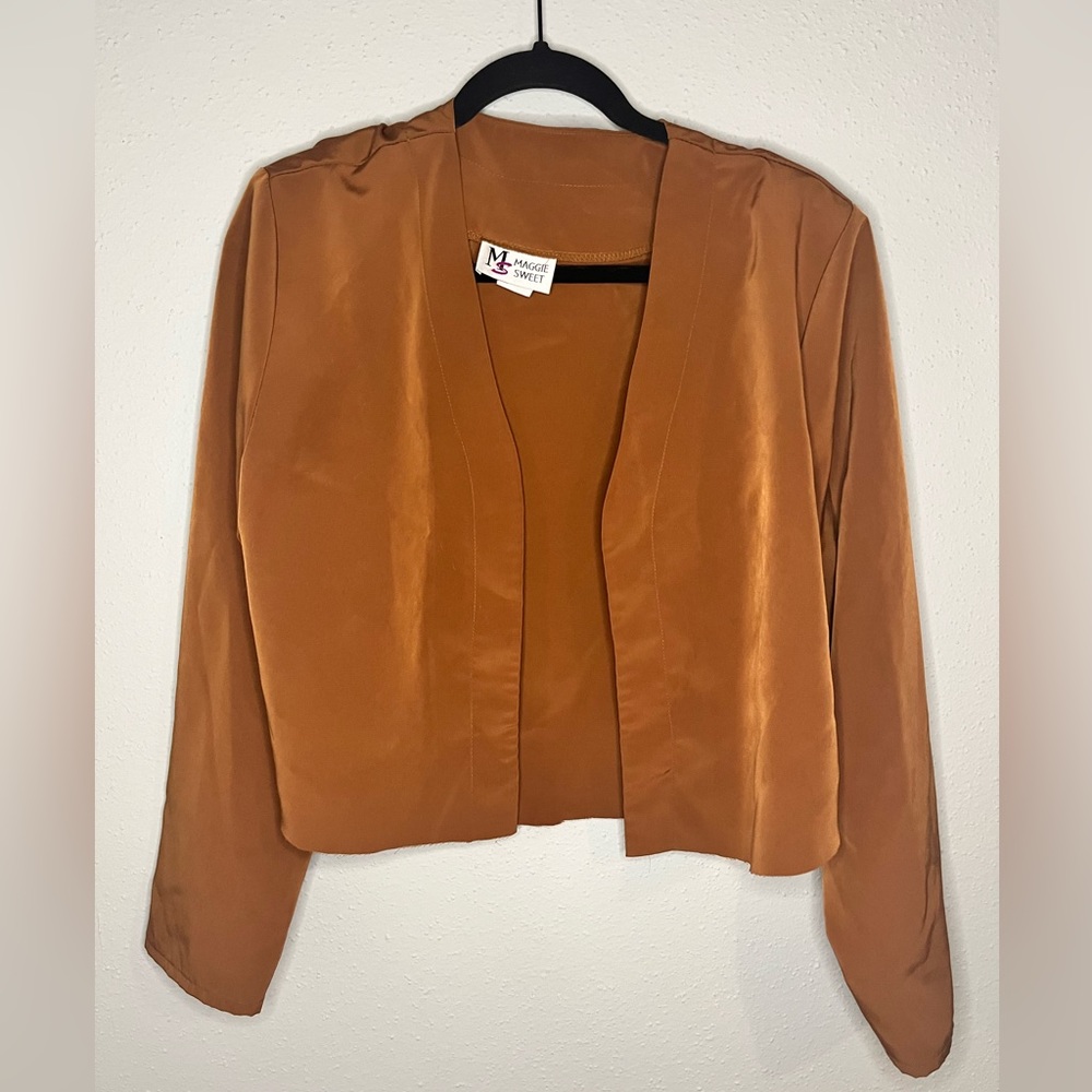 Vintage Polyester Cropped Tunic size L